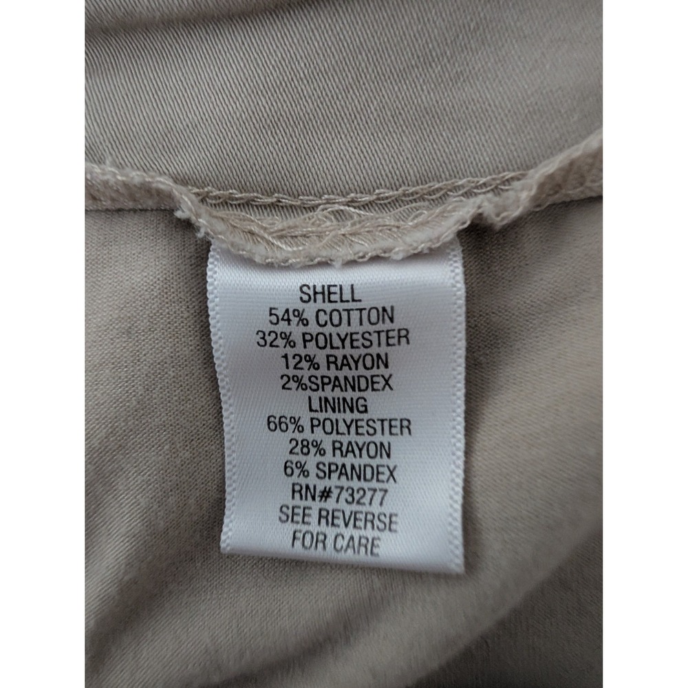 Croft & Barrow Effortless Stretch Skort Tan Khaki Pull On Skirt Shorts Size 8 - Picture 7 of 7